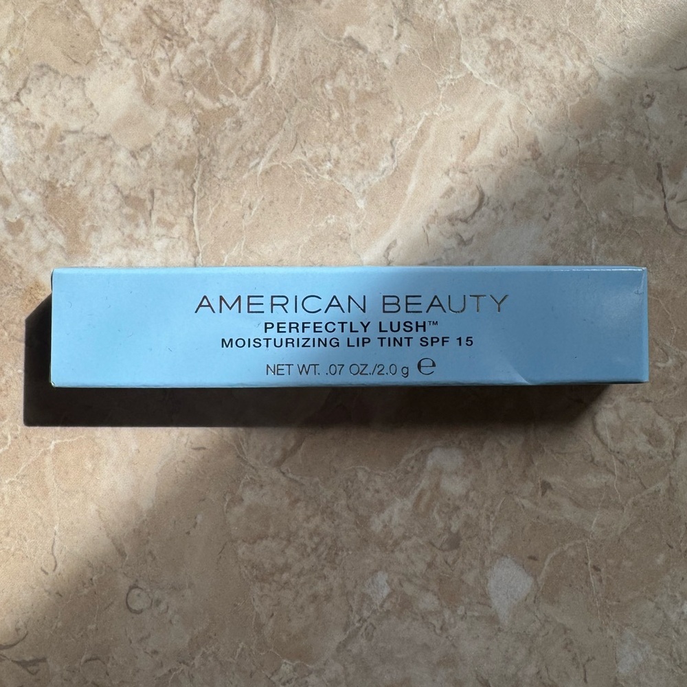American Beauty Perfectly Lush Moisturizing Lip Tint SPF 15 04 Poppy Delight NIB